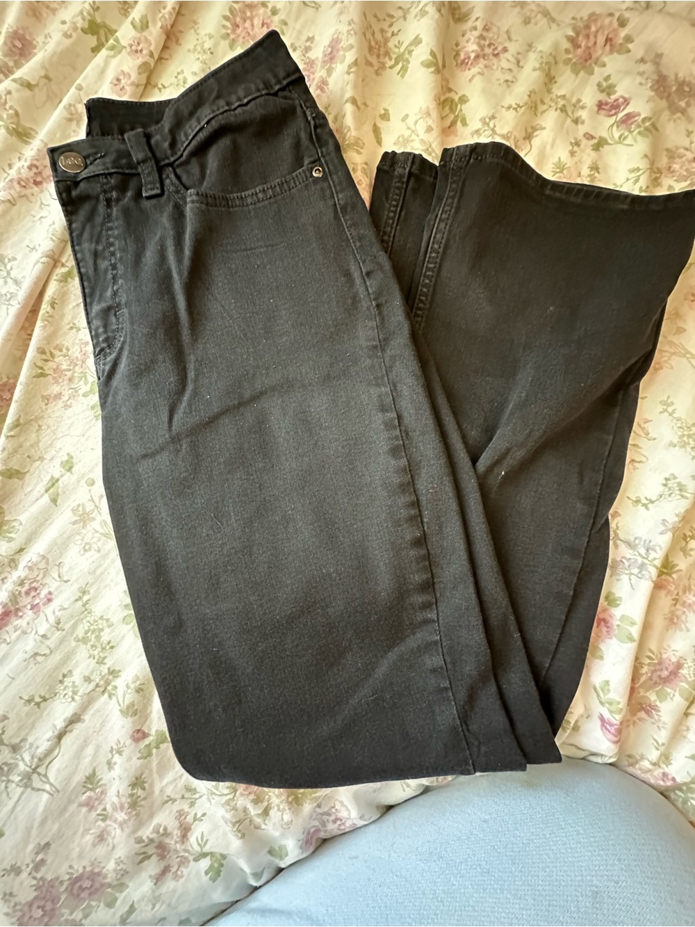 lee black flare jeans